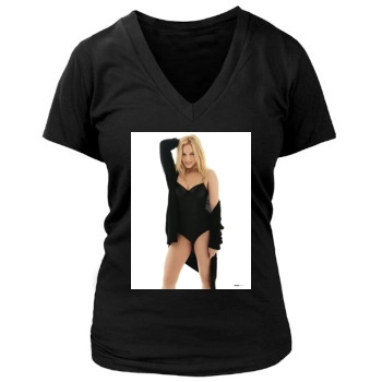 Abbie Cornish Women's Deep V-Neck TShirt