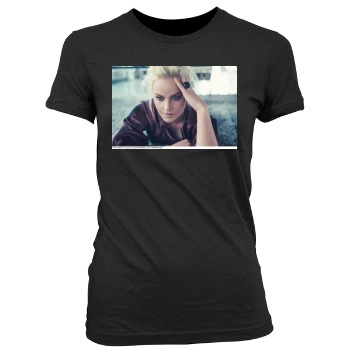 Abbie Cornish Women's Junior Cut Crewneck T-Shirt