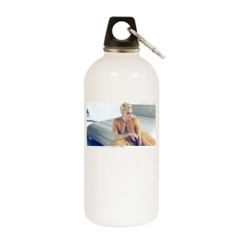 Abbie Cornish White Water Bottle With Carabiner