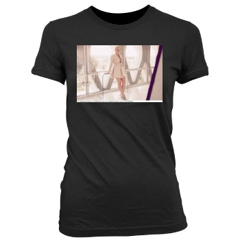 Abbie Cornish Women's Junior Cut Crewneck T-Shirt