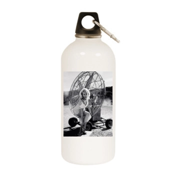 Abbie Cornish White Water Bottle With Carabiner