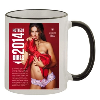 Adriana Lima 11oz Colored Rim & Handle Mug