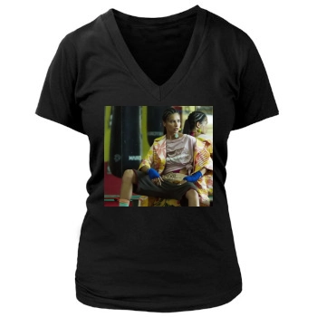 Adriana Lima Women's Deep V-Neck TShirt