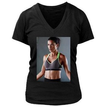 Adriana Lima Women's Deep V-Neck TShirt