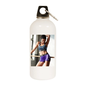 Adriana Lima White Water Bottle With Carabiner