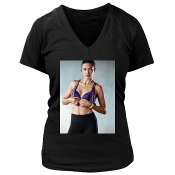 Adriana Lima Women's Deep V-Neck TShirt