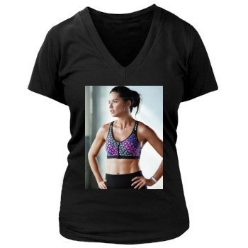 Adriana Lima Women's Deep V-Neck TShirt