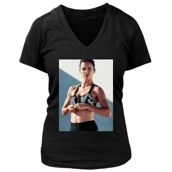 Adriana Lima Women's Deep V-Neck TShirt