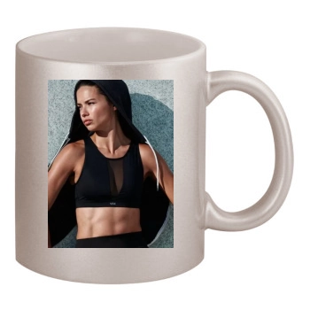 Adriana Lima 11oz Metallic Silver Mug