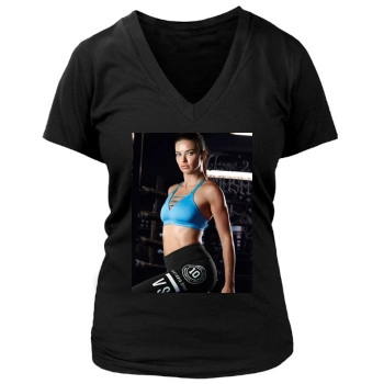 Adriana Lima Women's Deep V-Neck TShirt