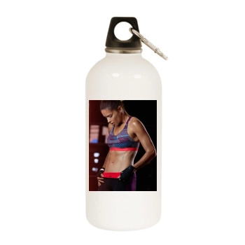 Adriana Lima White Water Bottle With Carabiner