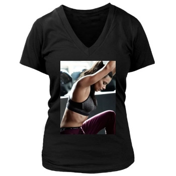 Adriana Lima Women's Deep V-Neck TShirt