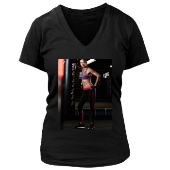 Adriana Lima Women's Deep V-Neck TShirt