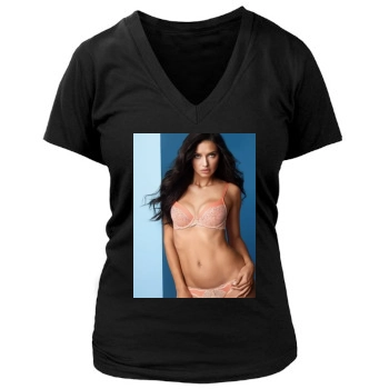 Adriana Lima Women's Deep V-Neck TShirt