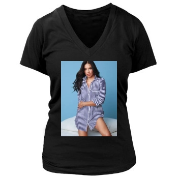 Adriana Lima Women's Deep V-Neck TShirt