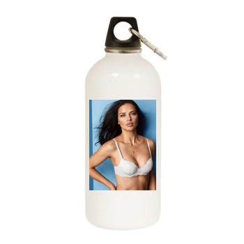 Adriana Lima White Water Bottle With Carabiner