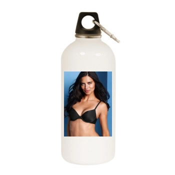 Adriana Lima White Water Bottle With Carabiner