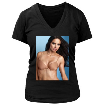 Adriana Lima Women's Deep V-Neck TShirt