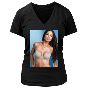 Adriana Lima Women's Deep V-Neck TShirt