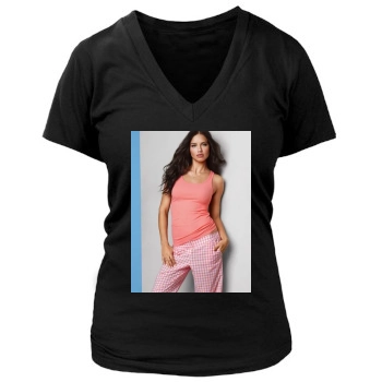 Adriana Lima Women's Deep V-Neck TShirt