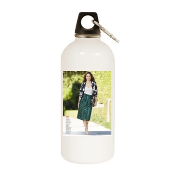 Amanda Peet White Water Bottle With Carabiner