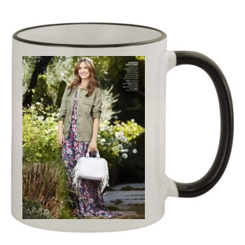 Amanda Peet 11oz Colored Rim & Handle Mug