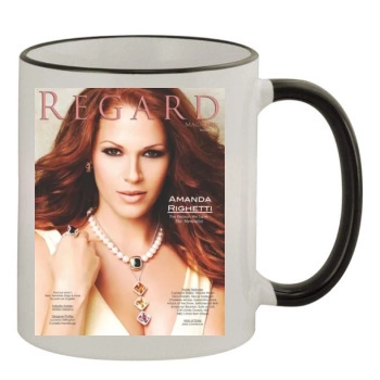 Amanda Righetti 11oz Colored Rim & Handle Mug