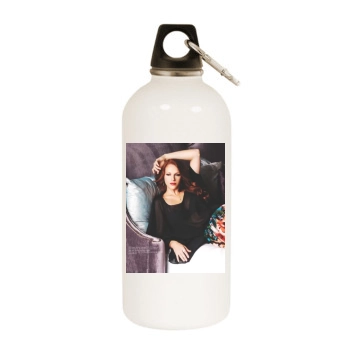 Amanda Righetti White Water Bottle With Carabiner