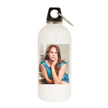 Amanda Righetti White Water Bottle With Carabiner