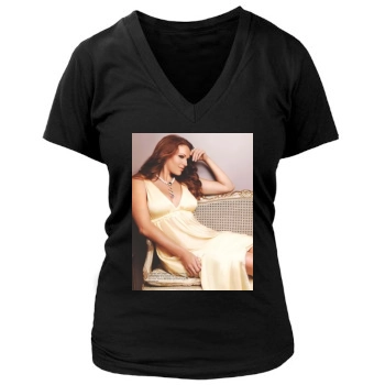 Amanda Righetti Women's Deep V-Neck TShirt