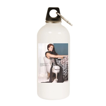 Amanda Righetti White Water Bottle With Carabiner