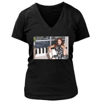 Amanda Righetti Women's Deep V-Neck TShirt