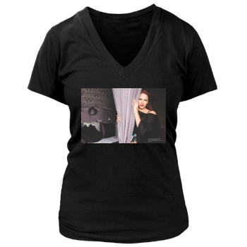 Amanda Righetti Women's Deep V-Neck TShirt