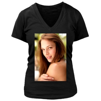 Amanda Righetti Women's Deep V-Neck TShirt