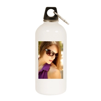 Amanda Righetti White Water Bottle With Carabiner