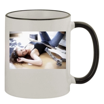 Amanda Righetti 11oz Colored Rim & Handle Mug