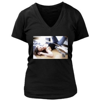 Amanda Righetti Women's Deep V-Neck TShirt