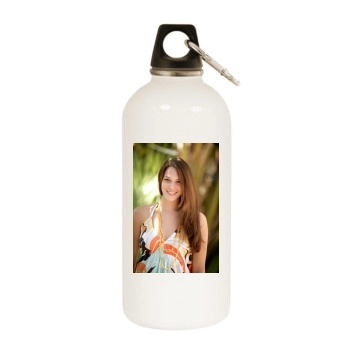 Amanda Righetti White Water Bottle With Carabiner