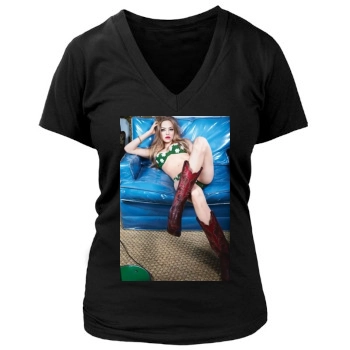 Amanda Seyfried Women's Deep V-Neck TShirt