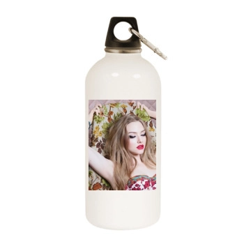 Amanda Seyfried White Water Bottle With Carabiner