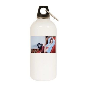 Amanda Seyfried White Water Bottle With Carabiner