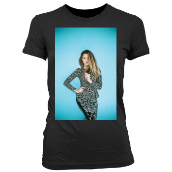 Amber Heard Women's Junior Cut Crewneck T-Shirt