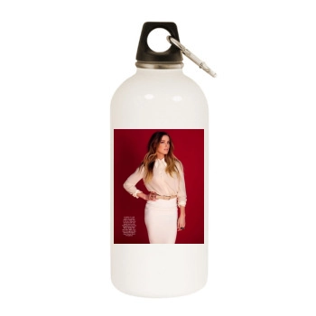 Amber Heard White Water Bottle With Carabiner