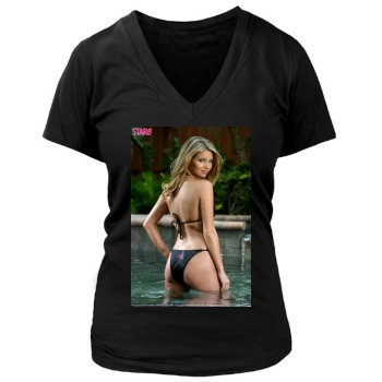 Amber Lancaster Women's Deep V-Neck TShirt