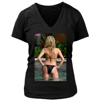 Amber Lancaster Women's Deep V-Neck TShirt