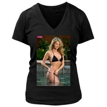 Amber Lancaster Women's Deep V-Neck TShirt