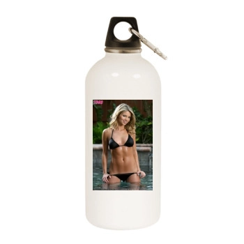 Amber Lancaster White Water Bottle With Carabiner