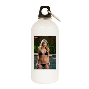 Amber Lancaster White Water Bottle With Carabiner