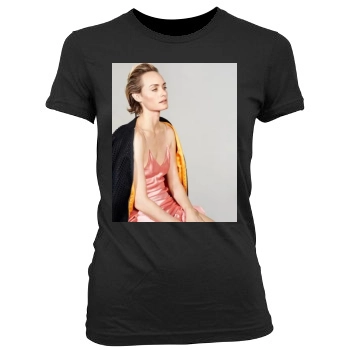 Amber Valletta Women's Junior Cut Crewneck T-Shirt