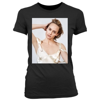 Amber Valletta Women's Junior Cut Crewneck T-Shirt